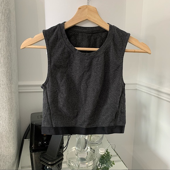 lululemon athletica Tops - LULULEMON | Grey cropped tank size XS
